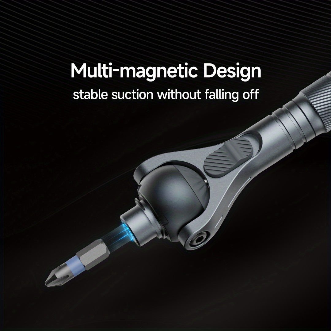 Magnetic Screwdriver Set, Detachable Ratchet Handle Multifunctional Screwdriver Set, Household Maintenance Tool Kit